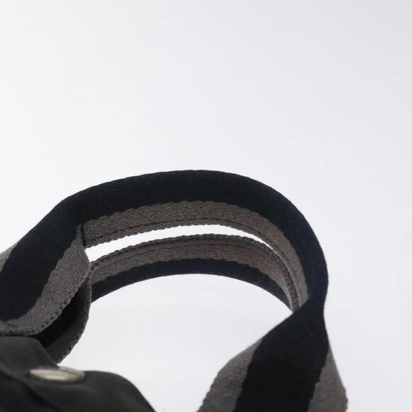 HERMES Fourre Tout PM Hand Bag Canvas Black Silver Auth bs24474 - Picture 9 of 16